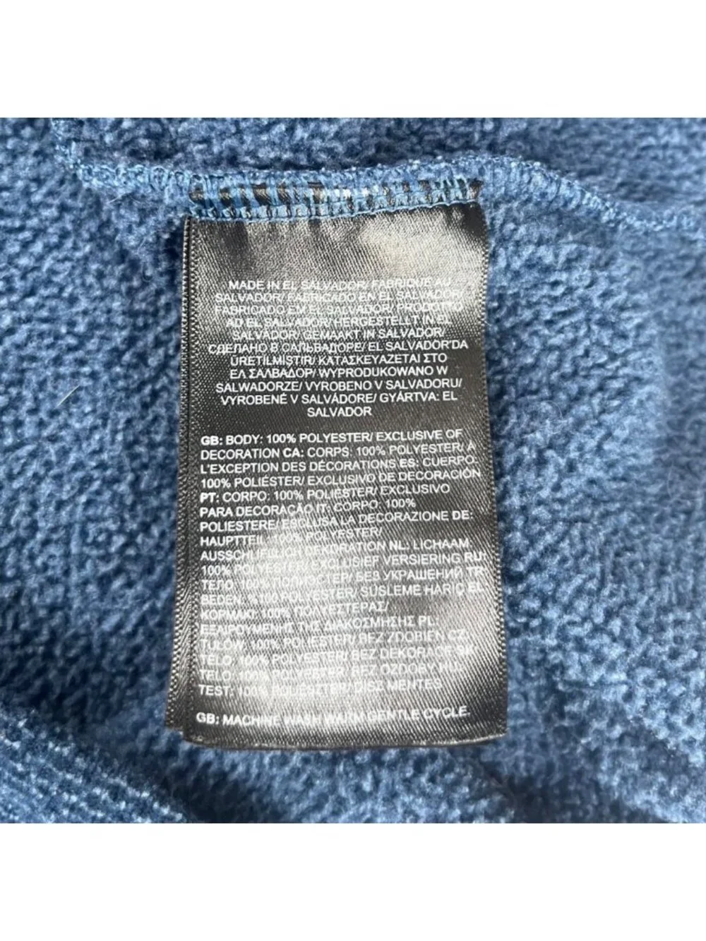 The North Face Quarter Zip Fleece Pullover Mens XL Blue Warm